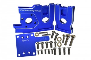 GPM SLE038A ALUMINUM 7075-T6 QUICK RELEASE MOTOR BASE 1/8 TRAXXAS SLEDGE MONSTER 95076-4 - BLUE - SLE038A-B
