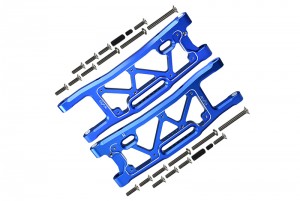 GPM SLE056 ALUMINIUM 6061-T6 REAR LOWER ARMS TRAXXAS 1/8 4WD SLEDGE MONSTER TRUCK 95076-4 - BLUE - SLE056-B