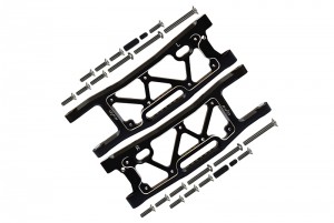 GPM SLE056 ALUMINIUM 6061-T6 REAR LOWER ARMS TRAXXAS 1/8 4WD SLEDGE MONSTER TRUCK 95076-4 - BLACK - SLE056-BK