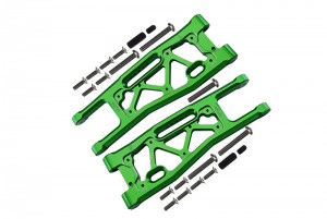 GPM SLE055 ALUMINIUM 6061-T6 FRONT LOWER ARMS TRAXXAS 1/8 4WD SLEDGE MONSTER TRUCK 95076-4 - GREEN - SLE055-G