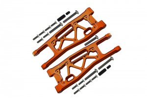 GPM SLE055 ALUMINIUM 6061-T6 FRONT LOWER ARMS TRAXXAS 1/8 4WD SLEDGE MONSTER TRUCK 95076-4 - ORANGE - SLE055-OR