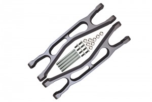 GPM TXM054F/RL ALUMINIUM 6061-T6 FRONT / REAR EXTENDED UPPER ARMS 1/5 RC TRAXXAS  4WD X-MAXX WIDEMAXX 8S MONSTER - GUN SILVER - TXM054F/RL-GS