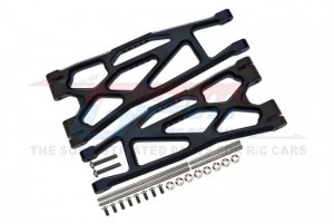GPM TXM055F/RL ALUMINIUM 6061-T6 FRONT/REAR EXTENDED LOWER ARMS WIDEMAXX #7895 TRAXXAS 1/5 ELECTRIC 4WD X-MAXX 8S MONSTER TRUCK - BLACK - TXM055F/RL-BK