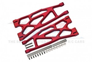 GPM TXM055F/RL ALUMINIUM 6061-T6 FRONT/REAR EXTENDED LOWER ARMS WIDEMAXX #7895 TRAXXAS 1/5 ELECTRIC 4WD X-MAXX 8S MONSTER TRUCK - RED - TXM055F/RL-R