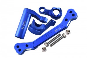 GPM SLE048A ALUMINUM 7075-T6 STEERING ASSEMBLY W/ STEERING PLATE TRAXXAS RC 1/8 4WD SLEDGE MONSTER TRUCK 95076-4 - BLUE - SLE048A-B