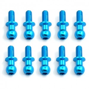 Upgrade Parts Aluminum M3 Ball Stud 10pcs 1/10 TAMIYA TT-01 TT-02 Touring Car - TT02-011/BU