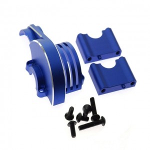 Upgrade Parts Aluminium Main Gear Heatsink Cover Case 9584 For TRAXXAS 1/8 RC SLEDGE MONSTER 95076-4 - BLUE - SLE002/BU