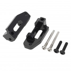 Upgrade Parts Aluminium Front Caster Blocks 2432 For 1/10 TRAXXAS DRAG SLASH TRUCK 94076-4 - BLACK - TDS001/BK