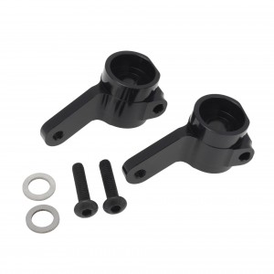 Upgrade Parts Aluminium Front Steering Blocks 3736 For 1/10 TRAXXAS DRAG SLASH TRUCK 94076-4 - BLACK - TDS007/BK