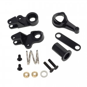 Upgrade Parts Aluminium Steering Assembly 6845X For 1/10 TRAXXAS DRAG SLASH TRUCK 94076-4 - BLACK - TDS008/BK