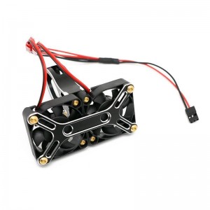 HEATSINK COOLING MOTOR TWIN FAN FOR TRAXXAS 1/5 X-MAXX 6S 8S MAXXWIDE MONSTER - X-MAXX01FAN/BK