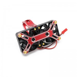 HEATSINK COOLING MOTOR TWIN FAN FOR TRAXXAS 1/5 X-MAXX 6S 8S MAXXWIDE MONSTER - RED - X-MAXX01FAN/RE