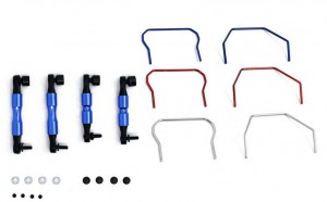 FRONT AND REAR ANTI ROLL SWAY BAR SET TRAXXAS RC RUSTLER / SLASH / TELLURIDE 4x4 - RUS001FR