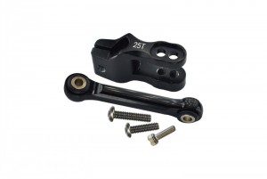 GPM UDR16025N ALUMINUM 6061-T6 SERVO HORN WITH TIE RODS 8543 TRAXXAS 1/7 UNLIMITED DESERT RACER PRO-SCALE 4X4 85076-4 - BLACK - UDR16025N-BK