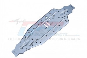 GPM SLE016 ALUMINUM 7075-T6 4mm MAIN CHASSIS PROTECTION PLATE TRAXXAS 1/8 4WD SLEDGE MONSTER TRUCK 95076-4 - SILVER - SLE016-S