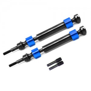 RCMODEL TXM-001 STEEL FRONT / REAR CVD DRIVESHAFT AXLES 8950 TRAXXAS 1/10 MAXX MONSTER 89076-4 - BLUE - TXM-001-BU