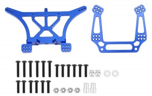 RCMODEL SLA2WD-02830 ALUMINIUM F & R SHOCK TOWER SET 1/10 RC TRAXXAS SLASH 2WD RUSLTER BANDIT STAMPEDE CAR - BLUE - SLA2WD-02830/BU