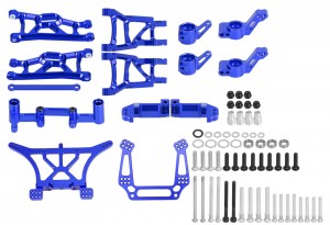 RCMODEL COMBO-SLASH2WD ALUMINIUM FULL COMBO ALU PARTS FOR RC 1/10 TRAXXAS SLASH 2WD RUSLTER BANDIT STAMPEDE - BLUE - COMBO-SLASH2WD/BU