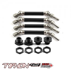 ALU FRONT & REAR CVD Drive Shaft 1/8 ARRMA Typhon V3 3S BLX Mega 550 Buggy ARA4206V3 - BLACK - TYO-002/BK