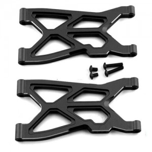 ALUMINIUM REAR LOWER ARM AR330543 ARRMA 1/8 TYPHON V3 3S BLX / 1/10 BIG ROCK 3S V3 BLX - BLACK - MAB-003/BK