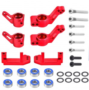 Alloy Front Steering Block C Hub Rear Hub 1/10 Traxxas SLASH 2WD / STAMPEDE / RUSTLER Car - RED - SLA2WD0212221/RE