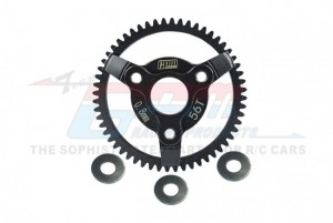 GPM SSLA2W056T CARBON STEEL SPUR GEAR -  0.8 Module 56T TRAXXAS 1/10 2WD SLASH / BANDIT XL-5 / F-150 SVT RAPTOR - SSLA2W056T-BK