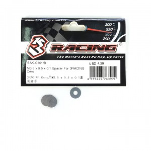 3RACING SAK-C101/B M3.6 x 9.5 x 0.1 Spacer 1/10 RC SAKURA CERO ULTRA TOURING CAR - SAK-C101/B