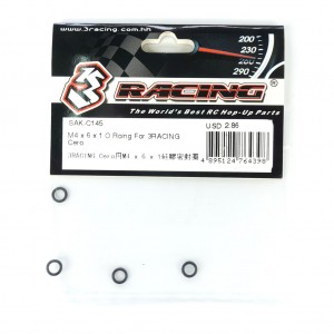 3RACING SAK-C145 M4 x 6 x 1 O-Ring 1/10 RC SAKURA CERO ULTRA TOURING CAR - SAK-C145