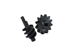 GPM CARBON STEEL OVERDRIVE DIFFERENTIAL WORM GEAR SET 12/13/14/16T AXIAL RC 1/24 4WD SCX24 CRAWLER - SCX2412TS-BK