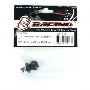 3RACING SAK-C144 Outer Shaft_Hub_4mm For 1/10 RC Cero Ultra FWD / CERO SPORT Touring Car - SAK-C144