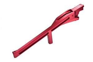 GPM SLE016R-R ALUMINUM 7075-T6 REAR CHASSIS BRACE TRAXXAS 1/8 4WD SLEDGE MONSTER TRUCK 95076-4 - RED - SLE016R-R