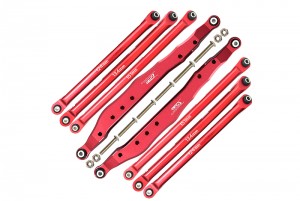 GPM RBX01449FR ALUMINUM FRONT & REAR UPPER & LOWER CHASSIS LINKS AXIAL RACING 1/10 4WD RBX10 RYFT BRUSHLESS ROCK BOUNCER AXI03005 - RBX01449FR-R