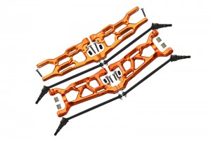 GPM LU40555694 Front & Rear Supsnesion Arm With CVD Set For LOSI 1/10 4WD LASERNUT TENACITY ULTRA 4 ROCK RACER LOS03028 - ORANGE - LU40555694-OR