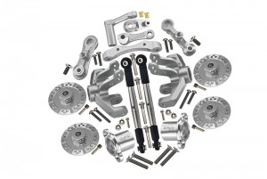 GPM BR10212248 COMBO SET Steering Assembly / Front Knuckle Arms / Brake Disk For LOSI 1/10 ELECTRIC 4WD BAJA REY DESERT TRUCK LOS03008 - SILVER - BR10212248-S