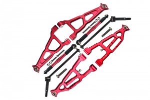 GPM BR54556288 Front & Rear Suspension Arm W/ CVD Set For LOSI 1/10 ELECTRIC 4WD BAJA REY DESERT TRUCK LOS03008 - RED - BR54556288-R