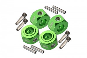 GPM LMT010/12X8M ALUMINIUM 6061-T6 HEX ADAPTER - 12 X 8mm LOSI 1/8 LMT 4WD SOLID AXLE MONSTER TRUCK LOS04022 - GREEN - LMT010/12X8M-G