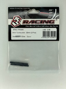 3RACING 3RAC-TR332S 3mm Turnbuckle - 32mm ( 2pcs ) ADVANCE S S64 CERO SPORT Car - 3RAC-TR332S