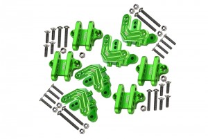 GPM LMT2830FR ALUMINUM FRONT / REAR UPPER LOWER SHOCK MOUNT LOSI 1/8 LMT 4WD SOLID AXLE MONSTER TRUCK LOS04022 - GREEN - LMT2830FR-G