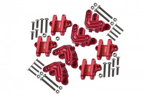 GPM LMT2830FR ALUMINUM FRONT / REAR UPPER LOWER SHOCK MOUNT LOSI 1/8 LMT 4WD SOLID AXLE MONSTER TRUCK LOS04022 - RED - LMT2830FR-R