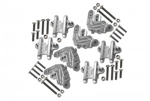 GPM LMT2830FR ALUMINUM FRONT / REAR UPPER LOWER SHOCK MOUNT LOSI 1/8 LMT 4WD SOLID AXLE MONSTER TRUCK LOS04022 - SILVER - LMT2830FR-S