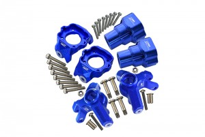 GPM LMT192122 FRONT & REAR KNUCKLE ARM REAR HUB LOSI 1/8 LMT 4WD SOLID AXLE MONSTER TRUCK LOS04022 - BLUE - LMT192122-B