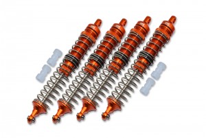 GPM LMT130FR FRONT & REAR OIL DAMPER SET LOSI 1/8 LMT 4WD SOLID AXLE MONSTER TRUCK LOS04022 - ORANGE - LMT130FR-OR-S