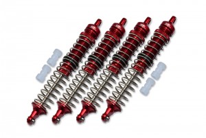 GPM LMT130FR FRONT & REAR OIL DAMPER SET LOSI 1/8 LMT 4WD SOLID AXLE MONSTER TRUCK LOS04022 - RED - LMT130FR-R-S
