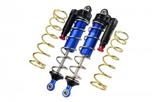 GPM MAKX187R/LA ALUMINUM 6061-T6 REAR L-SHAPE PIGGY BACK ADJUSTABLE SPRING DAMPERS 187mm ARRMA 1/5 4WD KRATON 8S BLX MONSTER TRUCK ARA110002T1/T2 - BLUE - MAKX187R/LA-B-S