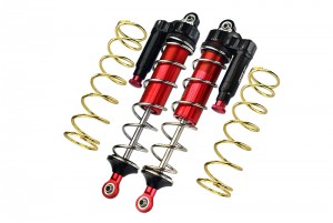 GPM MAKX187R/LA ALUMINUM 6061-T6 REAR L-SHAPE PIGGY BACK ADJUSTABLE SPRING DAMPERS 187mm ARRMA 1/5 4WD KRATON 8S BLX MONSTER TRUCK ARA110002T1/T2 - RED - MAKX187R/LA-R-S