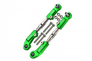 GPM MAM162S ALUMINUM 7075-T6 STAINLESS STEEL ADJUSTABLE FRONT STEERING TIE RODARRMA 1/7 4WD MOJAVE 6S - GREEN - MAM162S-G