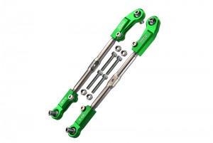 GPM MAK162SN ALUMINUM 7075-T6STAINLESS STEEL ADJUSTABLE FRONT STEERING TIE ROD ARRMA 1/8 4WD KRATON TALION OUTCAST 6S BLX - GREEN - MAK162SN-G