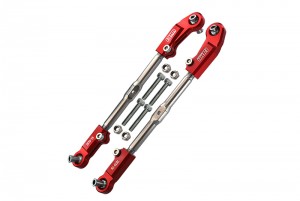 GPM MAK162SN ALUMINUM 7075-T6STAINLESS STEEL ADJUSTABLE FRONT STEERING TIE ROD ARRMA 1/8 4WD KRATON TALION OUTCAST 6S BLX - RED - MAK162SN-R