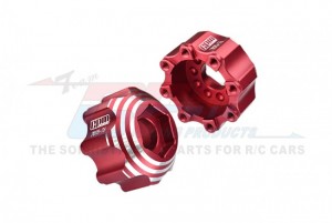 GPM PL8X32+17 PRO-LINE 8X32 TO 17MM 1/2"OFFSET ALUMINUM 7075T-6 HEX ADAPTERS FOR PRO-LINE 8x32 3.8"REMOVABLE WHEELS #6353-00/#6345-00 - RED - PL8X32+17-R