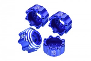 GPM PL8X32+17/2 PRO-LINE 8X32 TO 17MM 1/2"OFFSET ALUMINUM 7075T-6 HEX ADAPTERS FOR PRO-LINE 8x32 3.8"REMOVABLE WHEELS #6353-00 / #6345-00 - BLUE - PL8X32+17/2-B